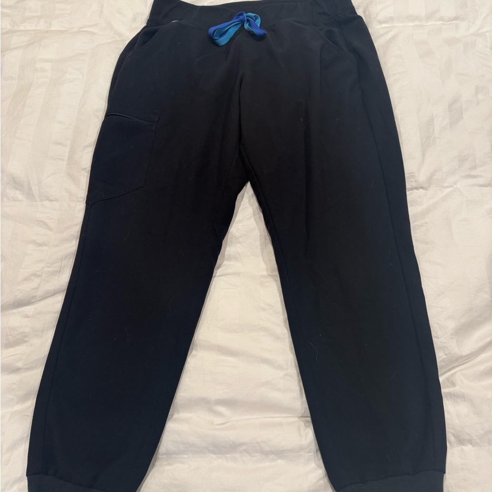 Black Figs Jogger Pants with Blue Drawstring